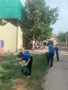 CHI ĐOÀN TRƯỜNG TIỂU HỌC TÂN ĐỊNH  THAM GIA RA QUÂN "NGÀY CHỦ NHẬT XANH" NĂM 2022