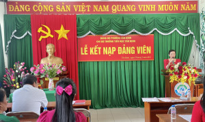 TRƯỜNG TIỂU HỌC TÂN ĐỊNH TỔ CHỨC LỄ KẾT NẠP ĐẢNG VIÊN MỚI