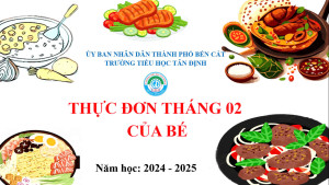 THỰC ĐƠN THÁNG 02 NH 2024 - 2025