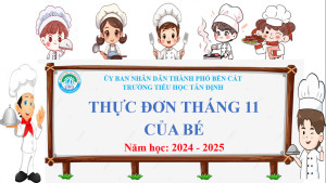 THỰC ĐƠN THÁNG 11 NH 2024 - 2025