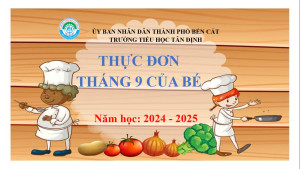 THỰC ĐƠN THÁNG 09 NH 2024 - 2025