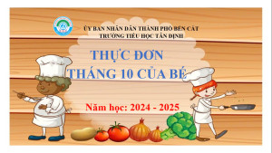 THỰC ĐƠN THÁNG 10 NH 2024 - 2025