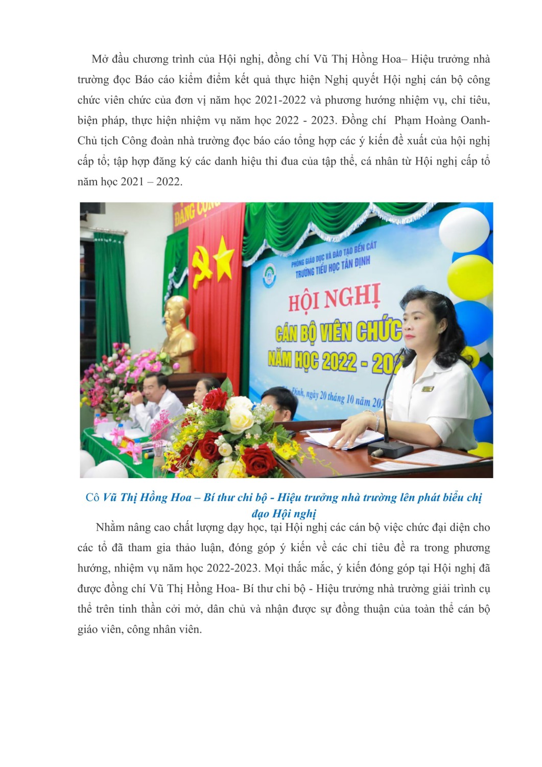 Hội nghị Cán bộ viên chức NH 22 23 2