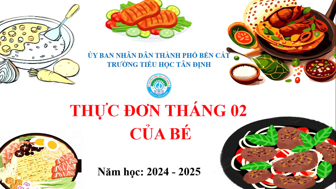 THỰC ĐƠN THÁNG 02 NH 2024 - 2025