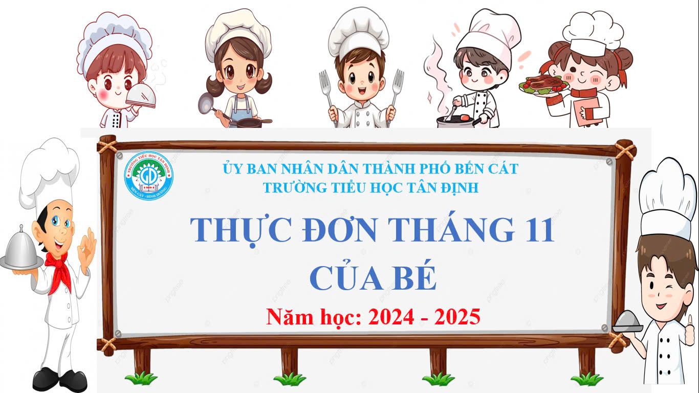 THỰC ĐƠN THÁNG 11 NH 2024 - 2025